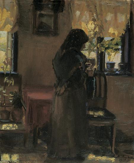 Ancher Anna gammel kone maleri