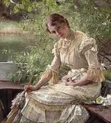 Bertha Wegmann: En ung pige. Portræt af kunstneren Marie Triepcke 1885, Den Hirschsprungske Samling