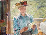 Bertha Wegmann: Portræt af den svenske pianist Hanna Lucia Bauck. Udateret. Den Hirschsprungske Samling.