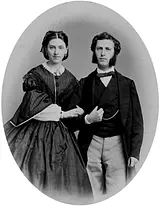 Hochzeitsporträt von Pauline und Heinrich Hirschsprung.