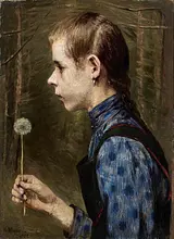 Bertha Wegmann. Marthel med en pusteblomst. 1909.
