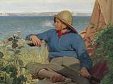 Carl Bloch: En ung sømand. 1874, olie på kobber, Den Hirschsprungske Samling.