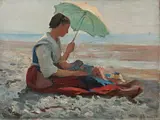Laurits Tuxen 'Barnepige fra Cayeaux', 1878. Den Hirschsprungske Samling.