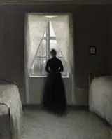 Vilhelm Hammershøi: Sovekammer, 1890