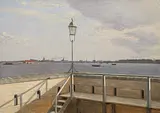 Eckersberg noterede omhyggeligt vind og vejr både i sine skitser og sin dagbog. Den dag i 1836, hvor han malede 'Udsigt fra Trekroner Batteri' med København i det fjerne, skrev han: “Veiret var friskt, med en rask Kuling af N.V. klart med drivskyer.”