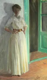 P.S. Krøyer: Marie Krøyer, 1890. The Hirschsprung Collection. Marie Krøyer, the artist’s wife, depicted in Amalfi during the couple’s honeymoon in 1890. The oil painting belonged to Marie Krøyer as her personal property, meaning that it arrived in Sweden with her when she left Denmark. &nbsp;