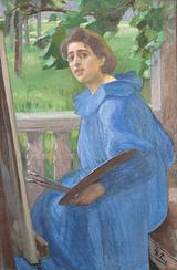 Georg Pauli: Malerinden Hanna Pauli, 1896, Jönköpings läns konstförening