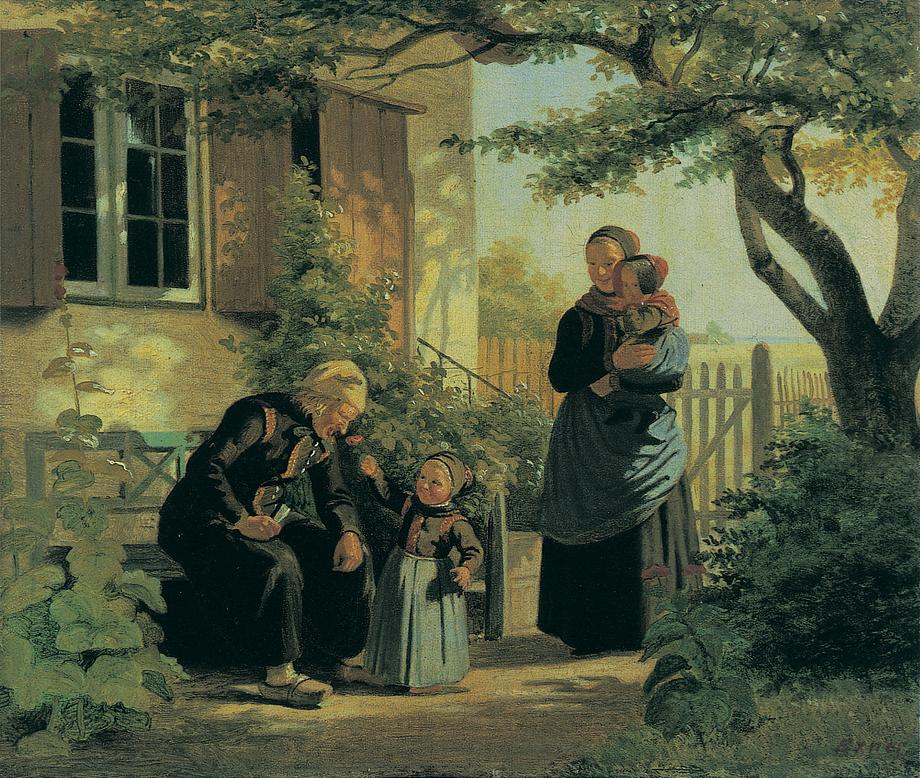 Julius Exners „Ein kleines Mädchen lässt einen alten Mann an einer Blume riechen“, ca. 1856, war das erste Gemälde, das Heinrich Hirschsprung erwarb – es sollten viele weitere folgen. Mit der Zeit entwickelte sich der Kunstgeschmack des Ehepaares und wurde von den neuen Tendenzen innerhalb der Kunst beeinflusst.
