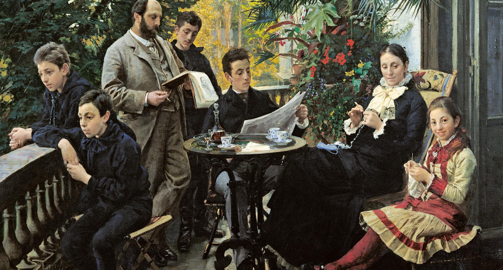 P.S. Krøyer: 'Det Hirschsprungske familiebillede'. 1881. Den Hirschsprungske Samling
