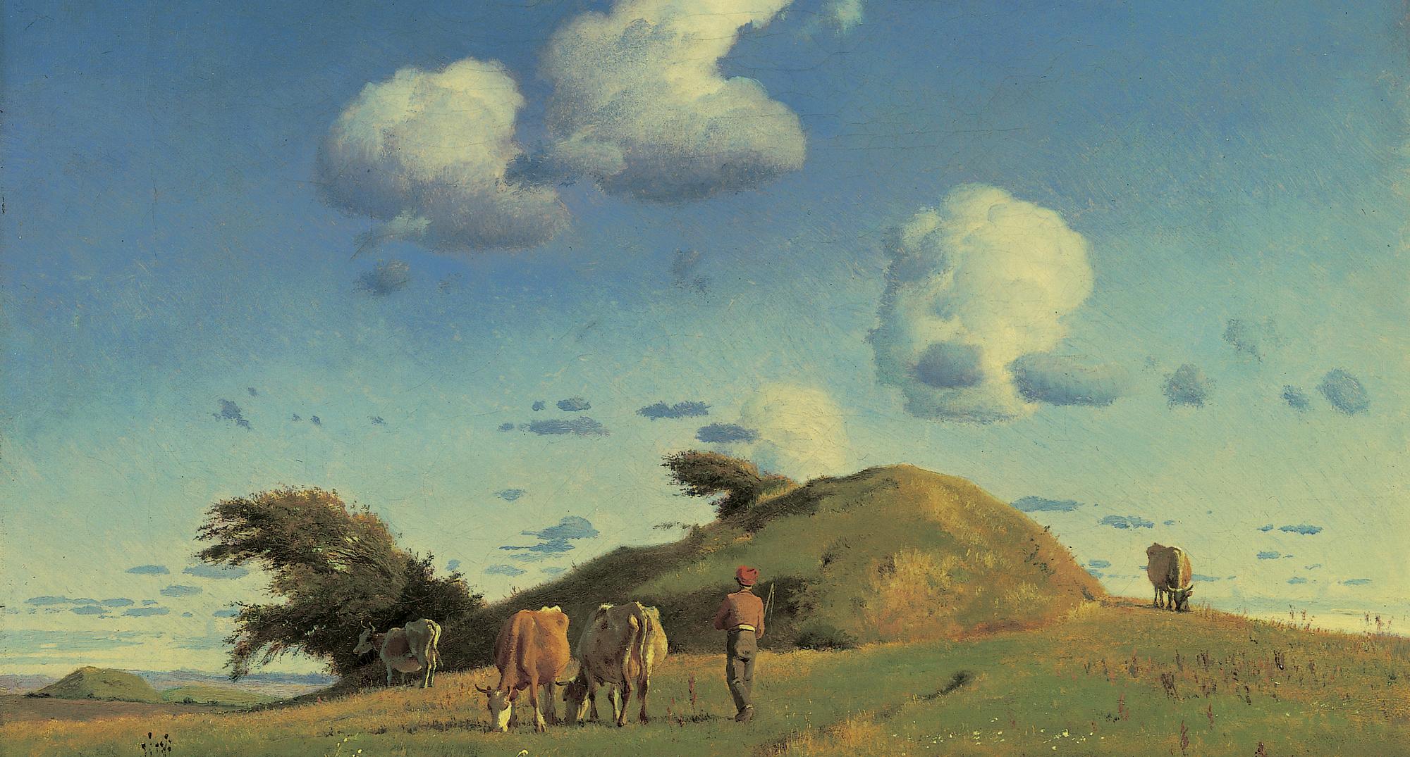 J.Th. Lundbye: 'Autumn landscape. Hankehøj near Vallekilde', 1847
