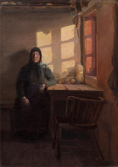 Ancher Anna gammel kone maleri 1