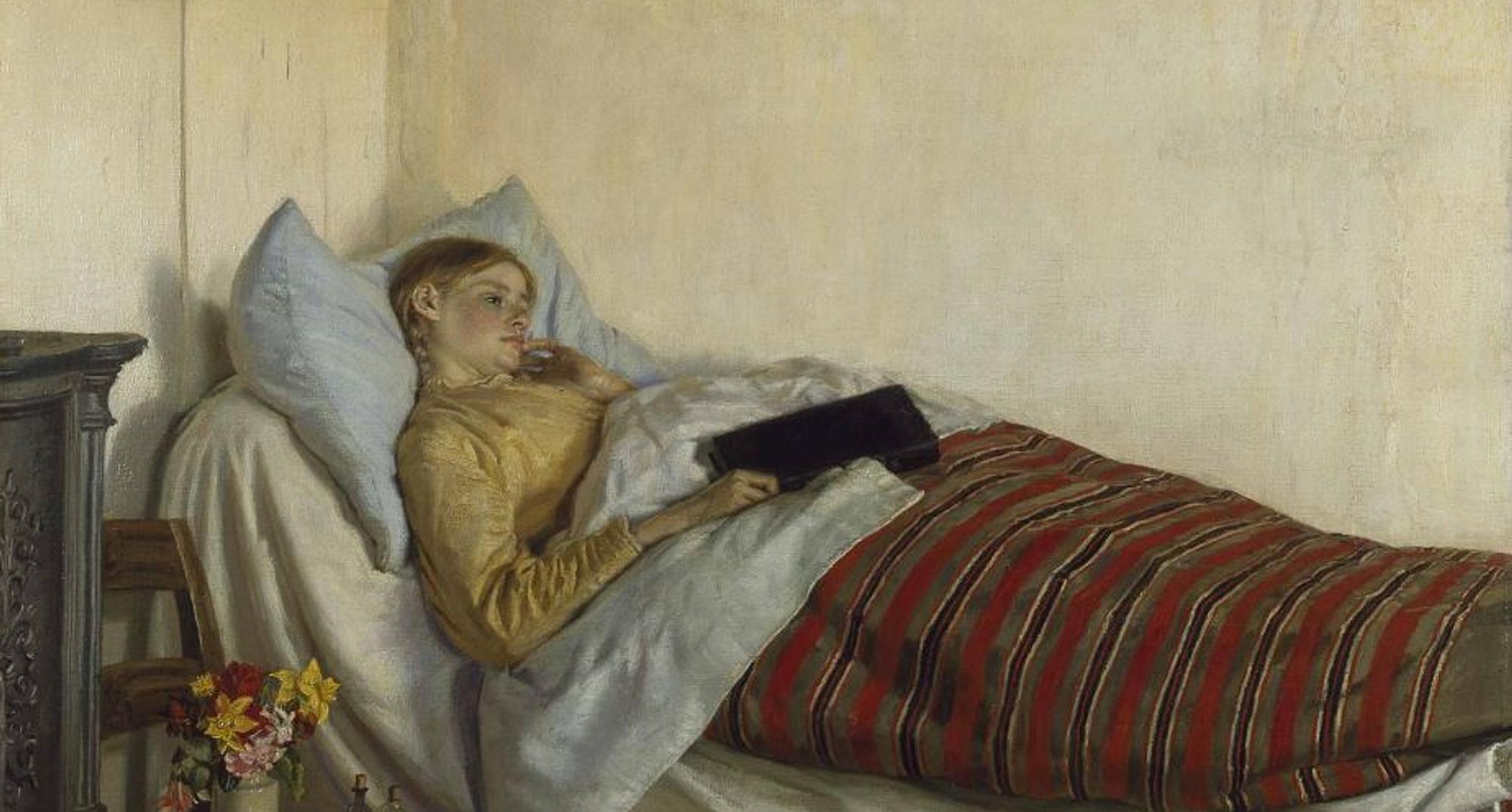 Michael Ancher, En syg ung pige. Tine Normand, 1883
