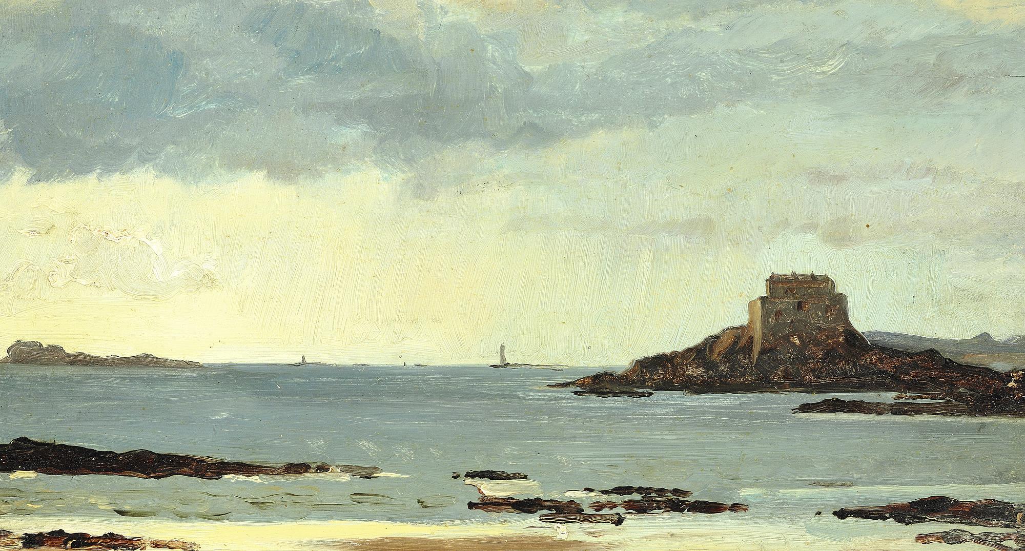 P.S. Krøyer: 'Grey Skies at the Beach of St. Malo', 1877. The Hirschsprung Collection
