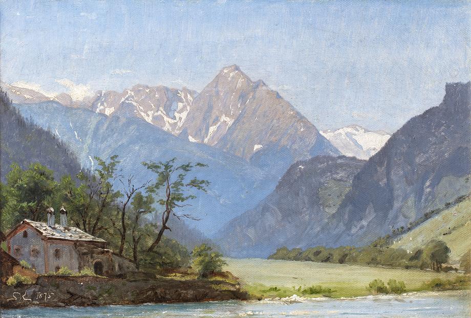 Recently, the museum also acquired this small oil painting, 'Landscape from Tyrol', which Krøyer painted in 1875 on his first study trip outside Denmark.

