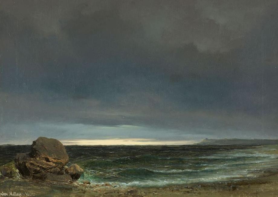 Anton Melbye: 'Ved Øresund', 1852. Den Hirschsprungske Samling
