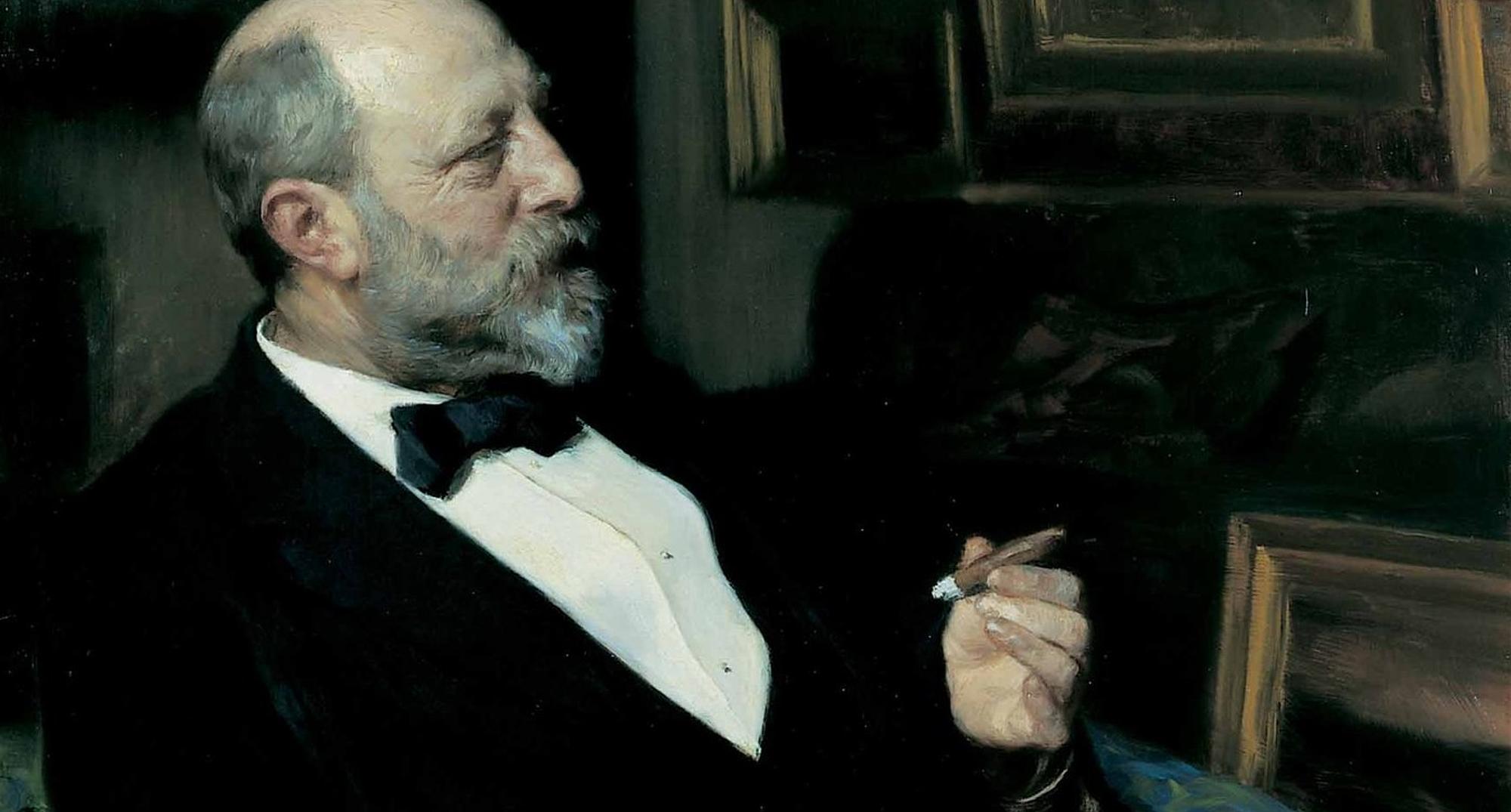 P.S. Krøyer: Portræt af tobaksfabrikanten Heinrich Hirschsprung. Samlingens stifter. 1898. Den Hirschsprungske Samling
