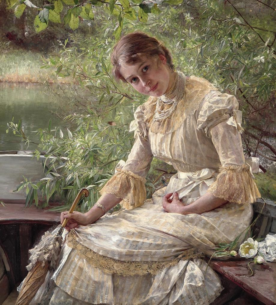 Bertha Wegmann. 'Portræt af kunstneren Marie Triepcke', 1885, Den Hirschsprungske Samling.
