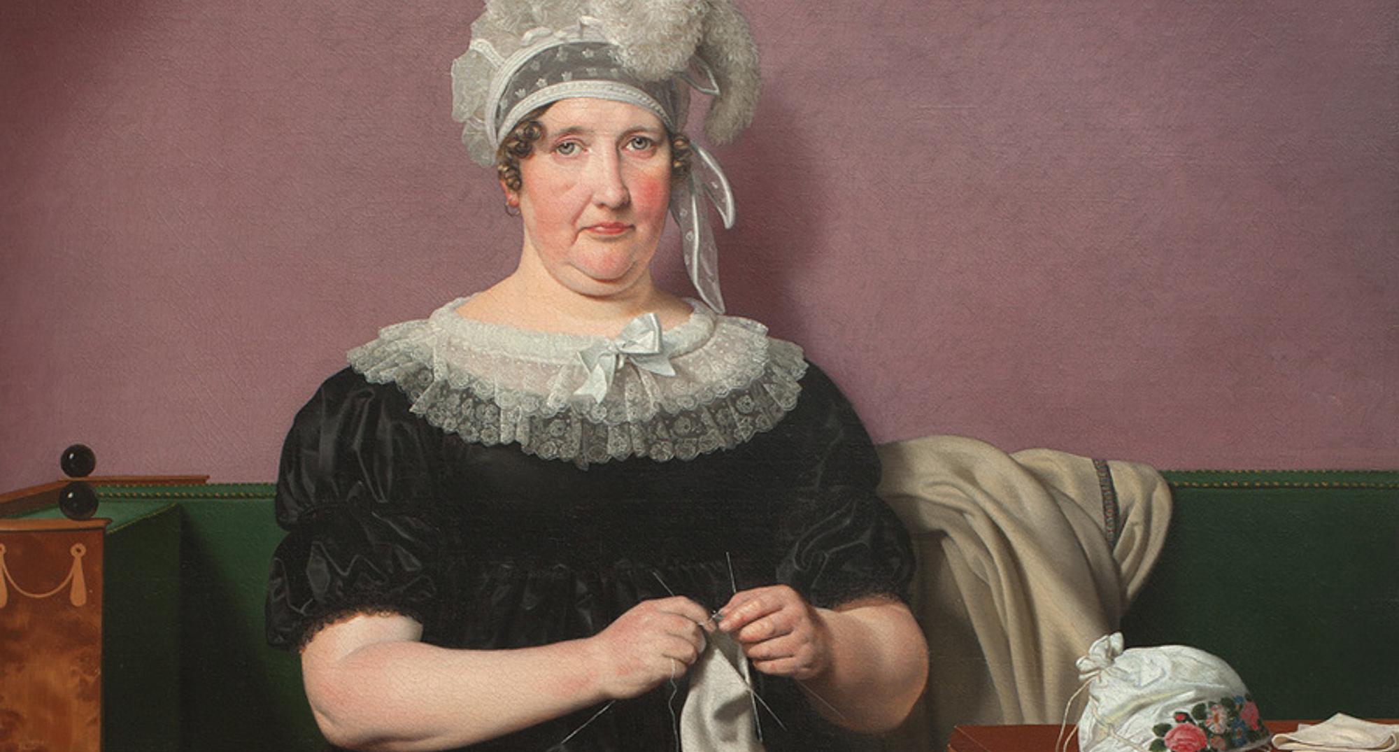 C.W. Eckersberg: 'Portræt af madam Frederikke Christiane Schmidt'. 1818. Den Hirschsprungske Samling
