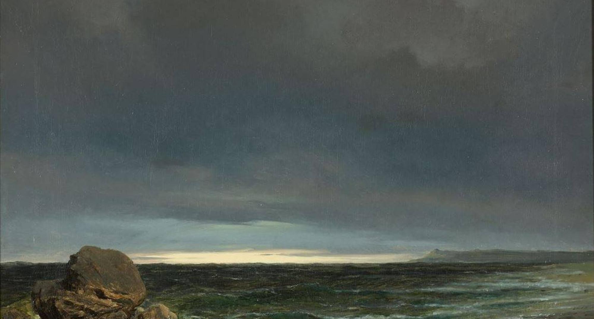 Anton Melbye: 'Ved Øresund', 1852. Den Hirschsprungske Samling
