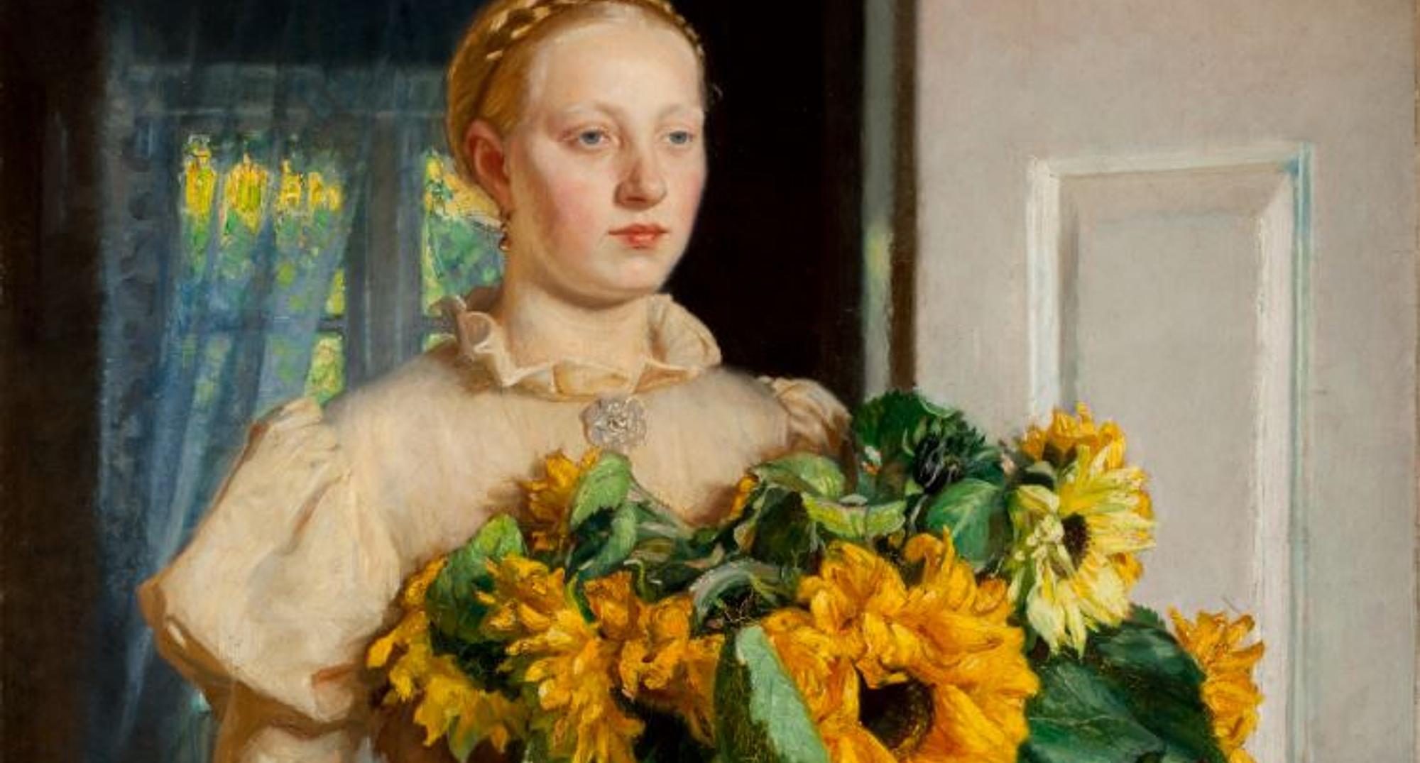 Michael Ancher: 'Pigen med solsikkerne',1893. Skagens Kunstmuseer
