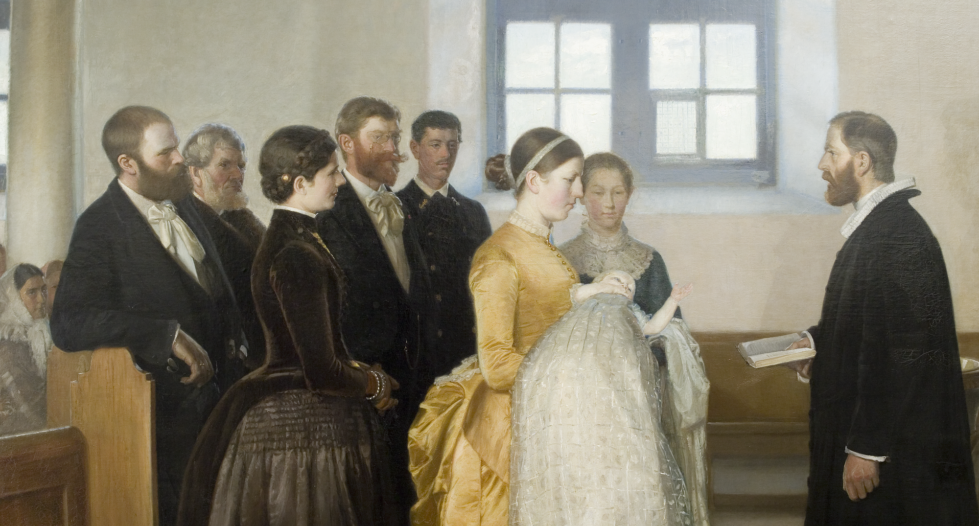 Michael Ancher: 'En Barnedaab', 1883-1888. Ribe Kunstmuseum.
