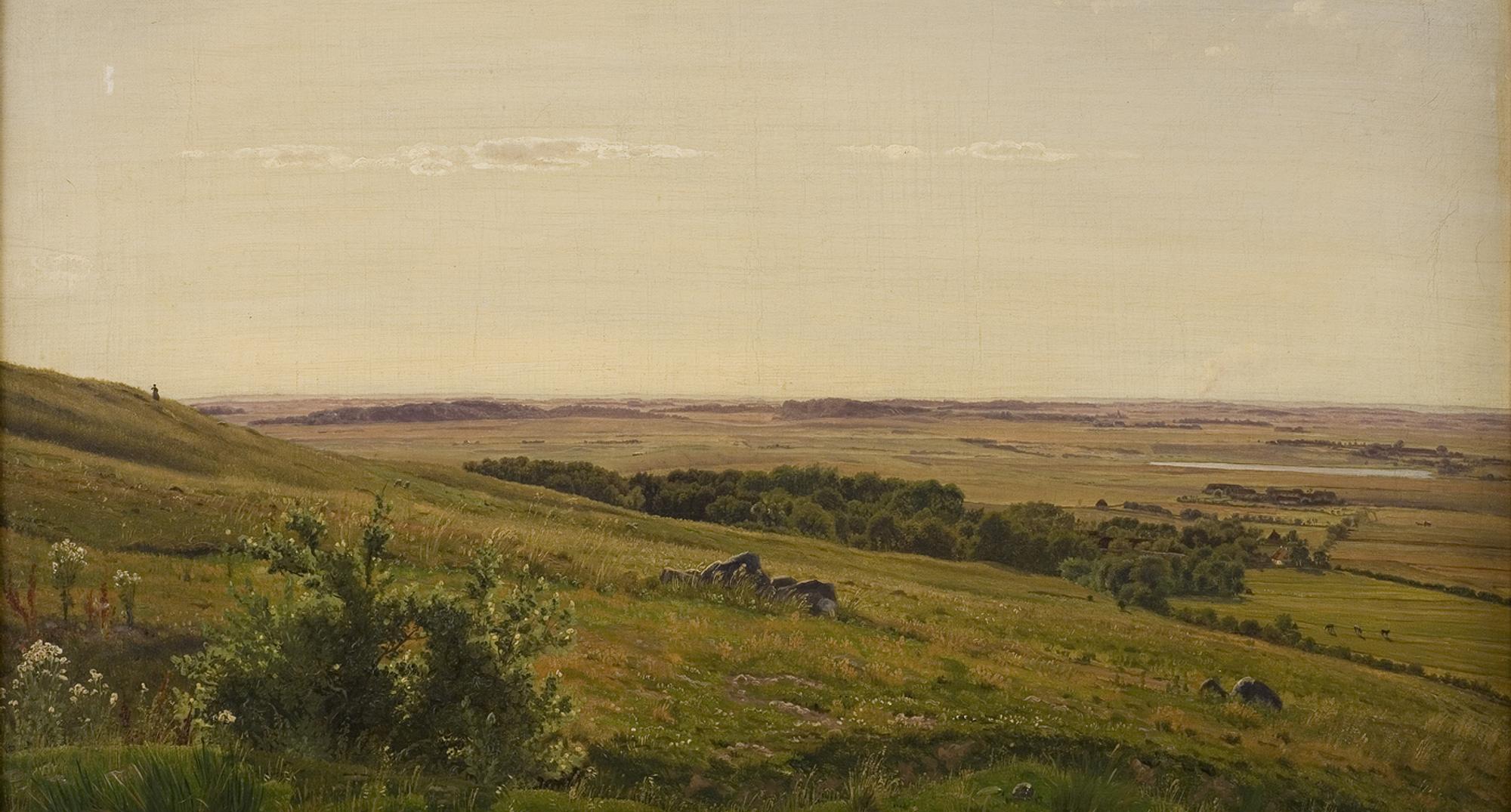 Vilhelm Kyhn: 'Bjerrelide i nærheden af Horsens'. (1858). Den Hirschsprungske Samling

