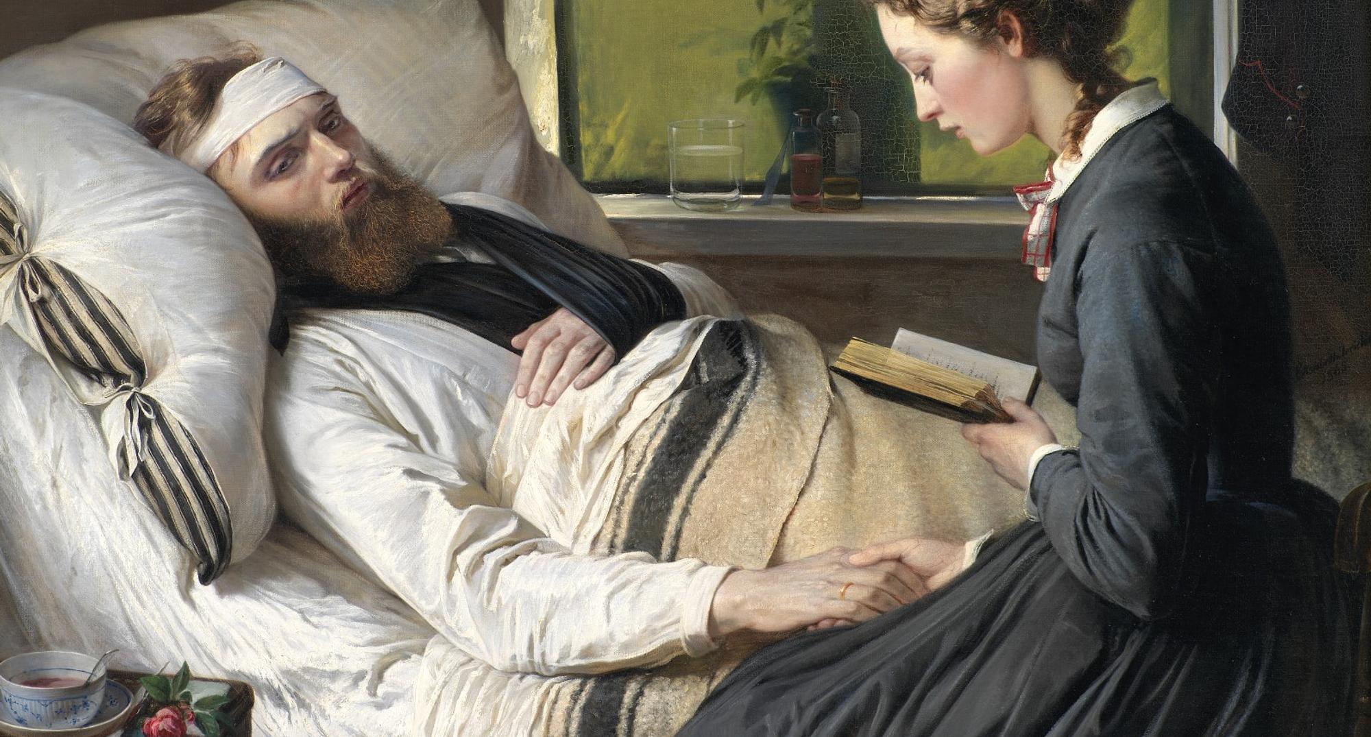 Elisabeth Jerichau Baumann: En såret dansk kriger. 1865. Statens Museum for Kunst
