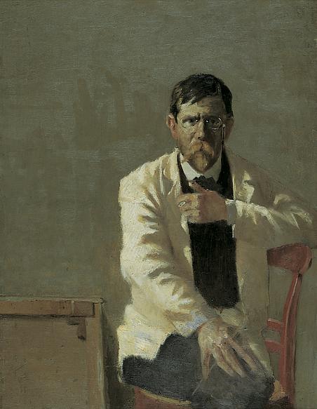 Johan Rohde: 'Selvportræt', ca. 1890. Den Hirschsprungske Samling
