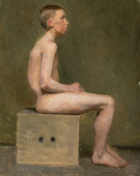 Marie Krøyer: 'Siddende dreng', 1887, Skagens Kunstmuseer.

