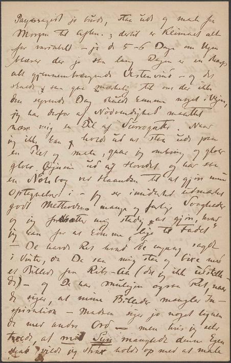 Brev fra Johan Rohde til Emil Hannover 20. juli 1891. Læs resten af brevet her.  
