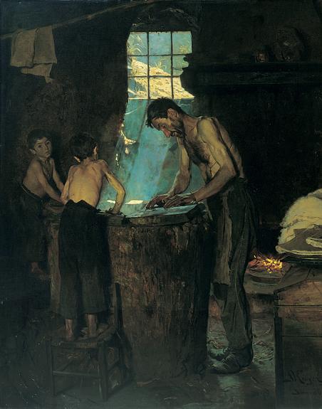 Krøyer-206-HBD-landsbyhattemagere-maleri